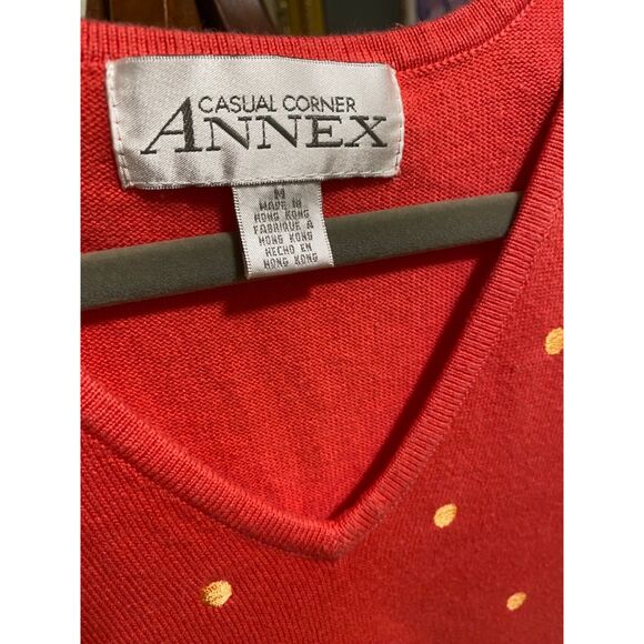 Retro Vintage Bright Pink and Orange Polka Dot Tank Top - Size M - Picture 3 of 5